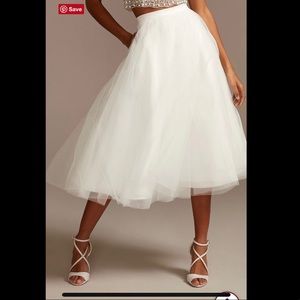 David’s Bridal Tulle Skirt - NEVER USED